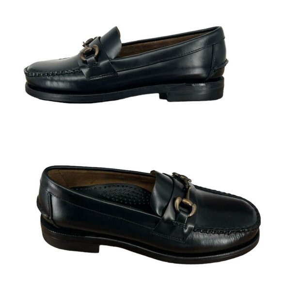 Sebago Men\'s CLASSIC JOE  Citysides Black Leather Loafer -Size 7 W main image 10